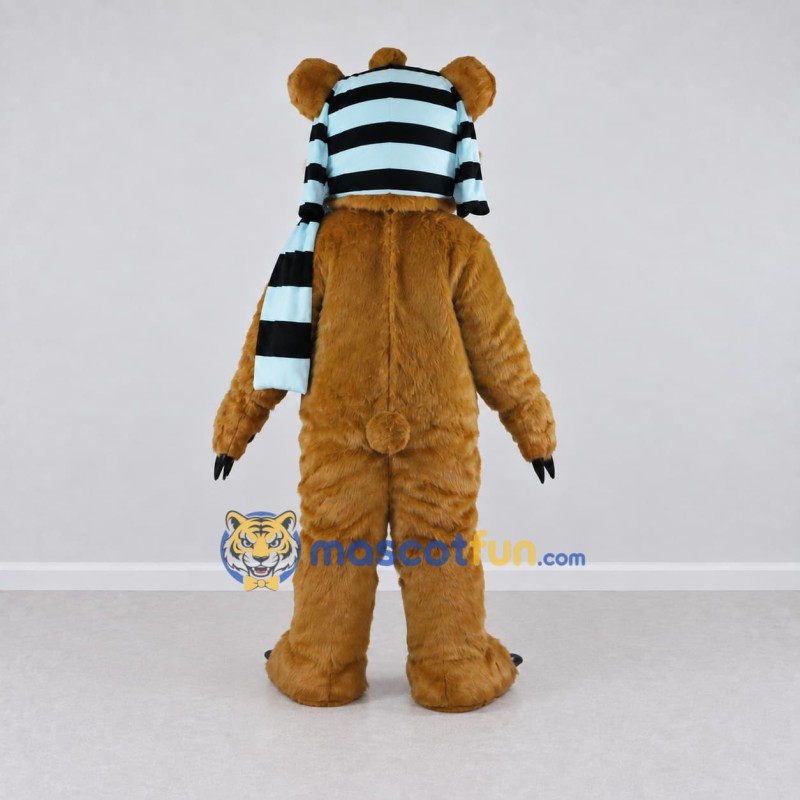 Custom Golden Brown Black and White Monster Bear Mascot Costume Adult Full Body Suit for Halloween Events Custom Golden Brown Black and White Monster Bear Mascot Costume Adult Full Body Suit for Halloween Events