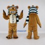 Custom Golden Brown Black and White Monster Bear Mascot Costume Adult Full Body Suit for Halloween Events