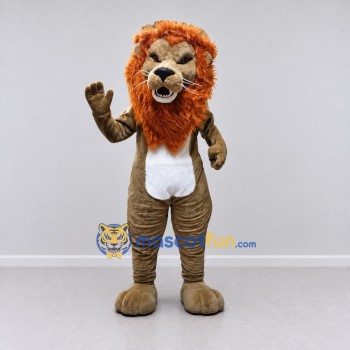 Custom Brown and Orange Lion Mascot Costume Adult Full Body Suit for Wildlife Events Custom Brown and Orange Lion Mascot Costume Adult Full Body Suit for Wildlife Events