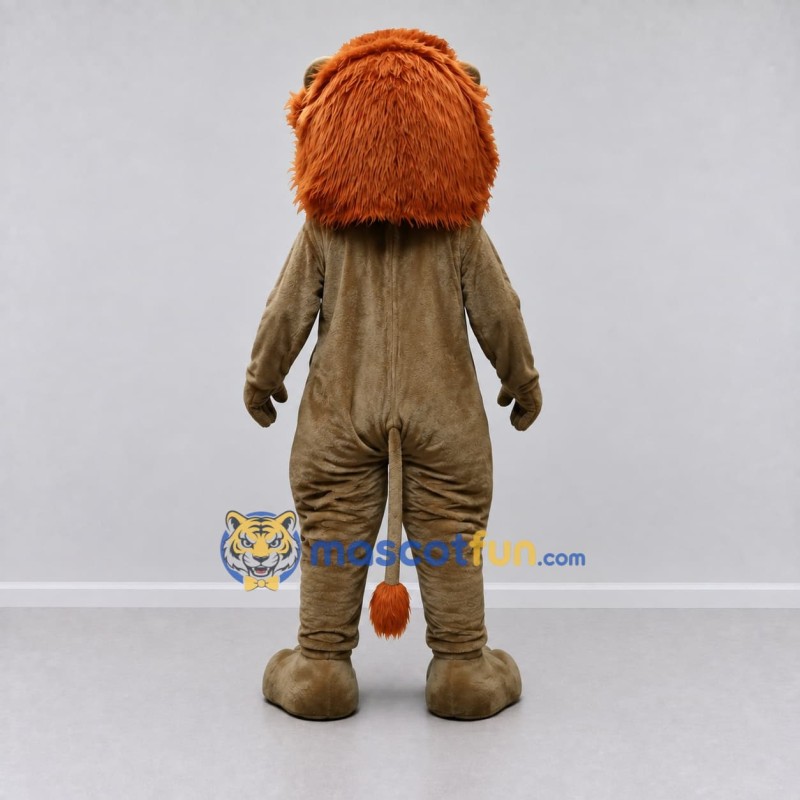 Custom Brown and Orange Lion Mascot Costume Adult Full Body Suit for Wildlife Events Custom Brown and Orange Lion Mascot Costume Adult Full Body Suit for Wildlife Events