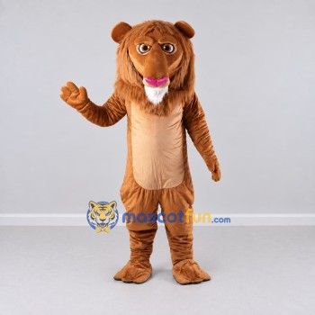 Custom Brown and Tan Lion Mascot Costume Adult Full Body Suit for Children's Events Custom Brown and Tan Lion Mascot Costume Adult Full Body Suit for Children's Events