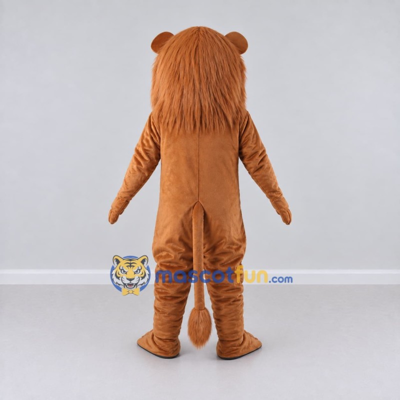 Custom Brown and Tan Lion Mascot Costume Adult Full Body Suit for Children's Events Custom Brown and Tan Lion Mascot Costume Adult Full Body Suit for Children's Events