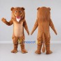 Custom Brown and Tan Lion Mascot Costume Adult Full Body Suit for Children's Events