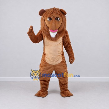 Custom Brown and Tan Lion Mascot Costume Adult Full Body Suit for School Events Custom Brown and Tan Lion Mascot Costume Adult Full Body Suit for School Events
