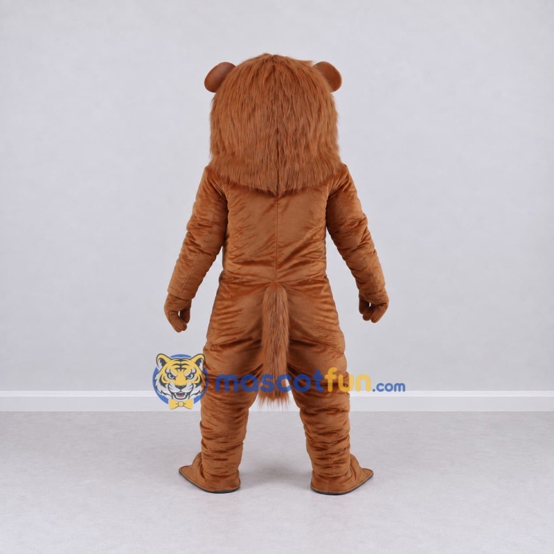 Custom Brown and Tan Lion Mascot Costume Adult Full Body Suit for School Events Custom Brown and Tan Lion Mascot Costume Adult Full Body Suit for School Events