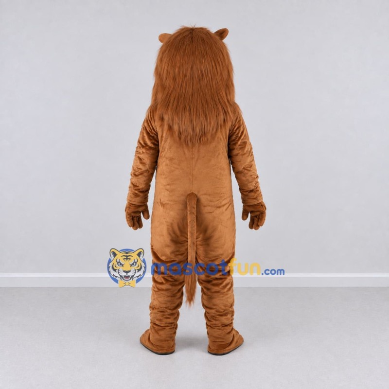 Custom Brown and Tan Lion Mascot Costume Adult Full Body Suit for Children's Events Custom Brown and Tan Lion Mascot Costume Adult Full Body Suit for Children's Events