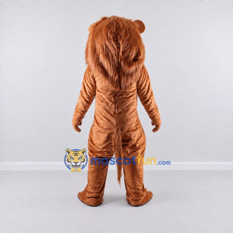 Custom Orange Brown and Cream Lion Mascot Costume Adult Full Body Suit for School Events Custom Orange Brown and Cream Lion Mascot Costume Adult Full Body Suit for School Events