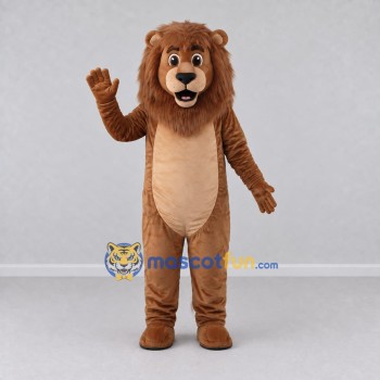 Custom Brown and Tan Lion Mascot Costume Adult Full Body Suit for Wildlife Events Custom Brown and Tan Lion Mascot Costume Adult Full Body Suit for Wildlife Events