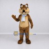 Custom Brown and Light Blue Aviator Squirrel Mascot Costume Adult Full Body Suit for Themed Events Custom Brown and Light Blue Aviator Squirrel Mascot Costume Adult Full Body Suit for Themed Events