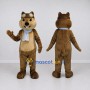 Custom Brown and Light Blue Aviator Squirrel Mascot Costume Adult Full Body Suit for Themed Events