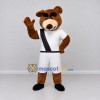 Custom Brown White and Black Bear Mascot Costume Adult Full Body Suit for Sports Events Custom Brown White and Black Bear Mascot Costume Adult Full Body Suit for Sports Events