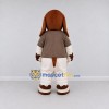 Custom Brown and White Dog Mascot Costume Adult Full Body Suit for Sports Events