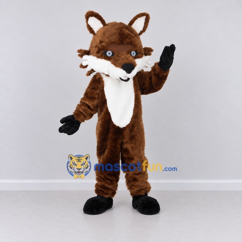 Custom Brown and White Fox Mascot Costume Adult Full Body Suit for Woodland Events Custom Brown and White Fox Mascot Costume Adult Full Body Suit for Woodland Events