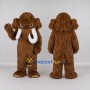 Custom Brown and White Mammoth Mascot Costume Adult Full Body Suit for Prehistoric Events