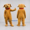 Custom Golden Brown and Red Dog Mascot Costume Adult Full Body Suit for Pet Events