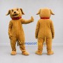 Custom Golden Brown and Red Dog Mascot Costume Adult Full Body Suit for Pet Events