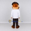 Custom White Brown and Black Bearded Man Mascot Costume Adult Full Body Suit for Beverage Festivals Custom White Brown and Black Bearded Man Mascot Costume Adult Full Body Suit for Beverage Festivals