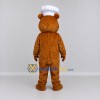 Custom Golden Brown and White Chef Bear Mascot Costume Adult Full Body Suit for Food Festivals Custom Golden Brown and White Chef Bear Mascot Costume Adult Full Body Suit for Food Festivals