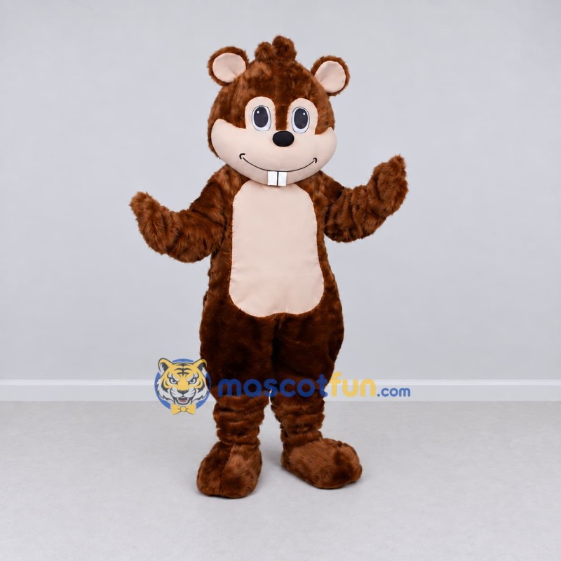 Custom Brown and Cream Hamster Mascot Costume Adult Full Body Suit for Children's Events Custom Brown and Cream Hamster Mascot Costume Adult Full Body Suit for Children's Events
