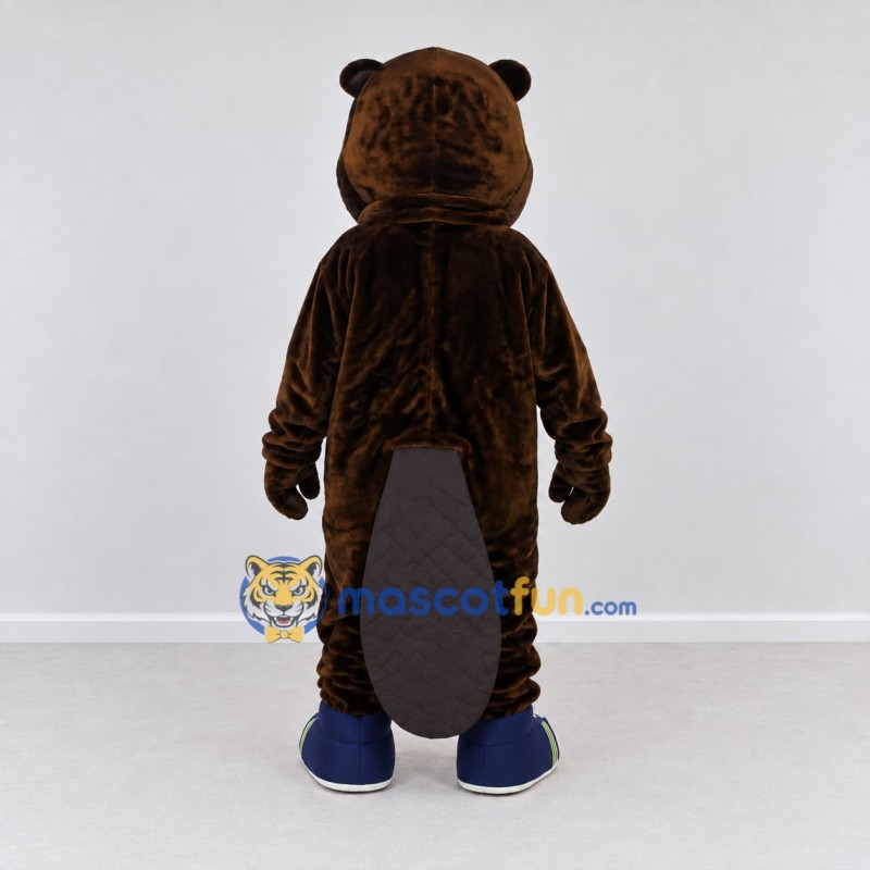 Custom Dark Brown Beaver Mascot Costume Adult Full Body Suit for School Events Custom Dark Brown Beaver Mascot Costume Adult Full Body Suit for School Events