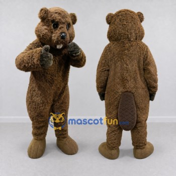 Custom Brown Beaver Mascot Costume Adult Full Body Suit for Nature Events