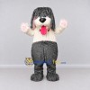 Custom Gray and White Shaggy Dog Mascot Costume Adult Full Body Suit for Pet Events Custom Gray and White Shaggy Dog Mascot Costume Adult Full Body Suit for Pet Events