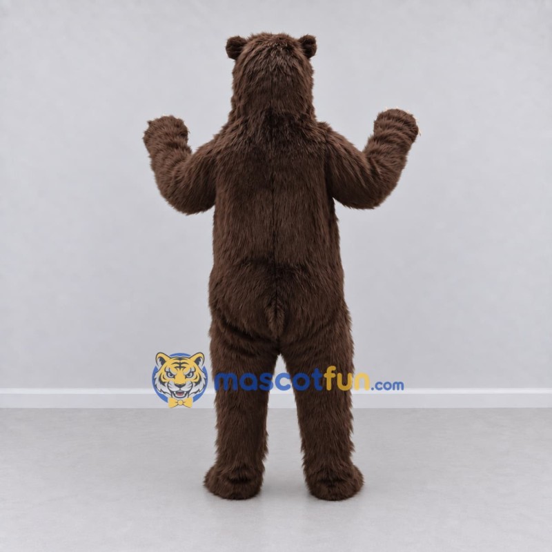 Custom Dark Brown Bear Mascot Costume Adult Full Body Suit for Wildlife Events