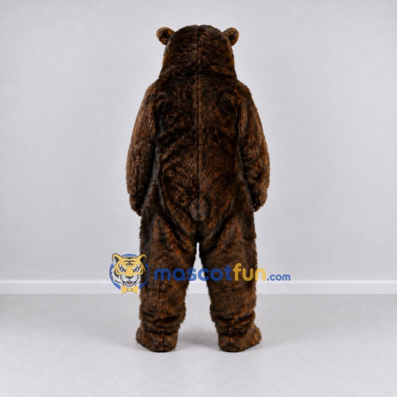 Custom Dark Brown Bear Mascot Costume Adult Full Body Suit for Wildlife Events
