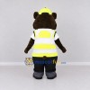 Custom Brown Yellow and Black Safety Patrol Bear Mascot Costume Adult Full Body Suit for Road Safety Events