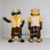 Custom Gray Yellow and Brown Explorer Raccoon Mascot Costume Adult Full Body Suit for Nature Events Custom Gray Yellow and Brown Explorer Raccoon Mascot Costume Adult Full Body Suit for Nature Events