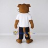 Custom Brown White and Black Wildcat Mascot Costume Adult Full Body Suit for Sports Events
