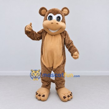 Custom Brown and Tan Monkey Mascot Costume Adult Full Body Suit for Children's Events Custom Brown and Tan Monkey Mascot Costume Adult Full Body Suit for Children's Events