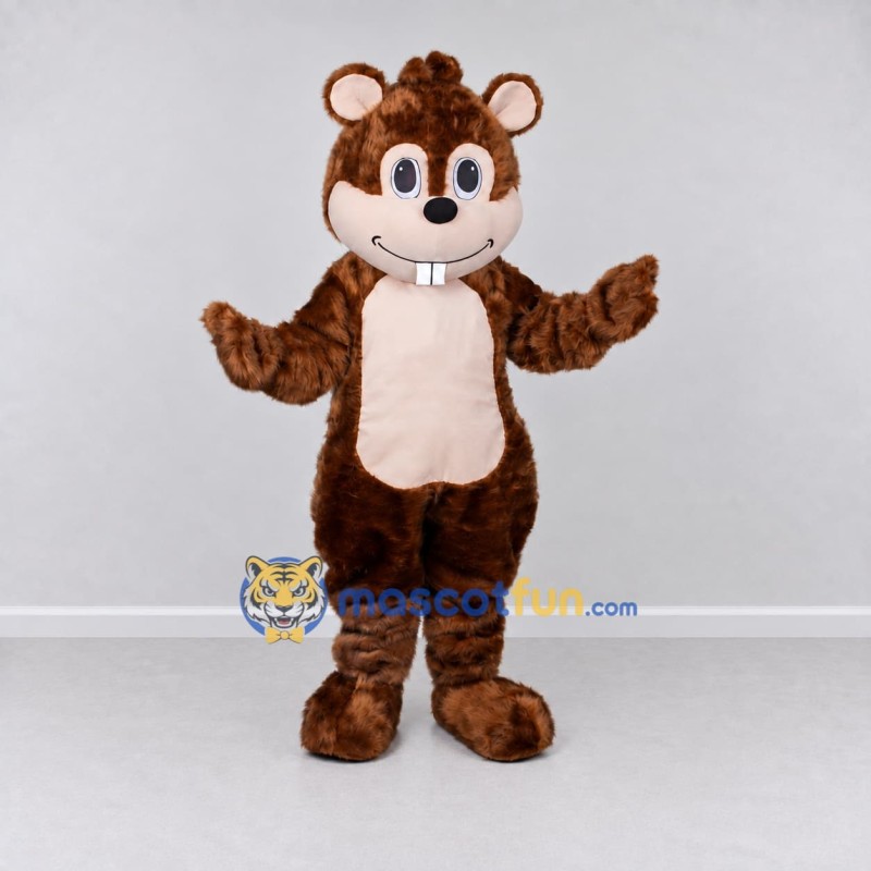 Custom Brown and Cream Hamster Mascot Costume Adult Full Body Suit for Children's Events Custom Brown and Cream Hamster Mascot Costume Adult Full Body Suit for Children's Events