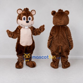 Custom Brown and Cream Hamster Mascot Costume Adult Full Body Suit for Children's Events