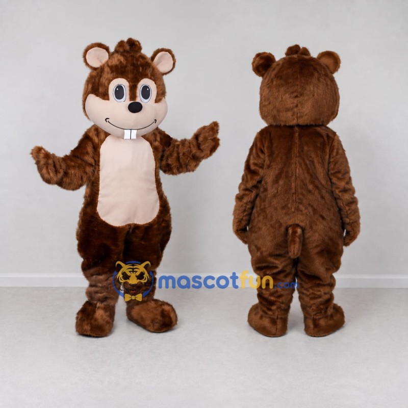Custom Brown and Cream Hamster Mascot Costume Adult Full Body Suit for Children's Events Custom Brown and Cream Hamster Mascot Costume Adult Full Body Suit for Children's Events