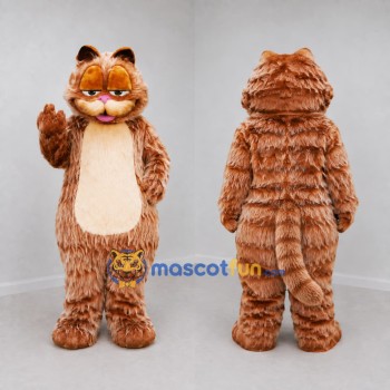 Custom Orange and Cream Tabby Cat Mascot Costume Adult Full Body Suit for Children's Events