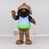 Custom Brown Blue and Green Dog Mascot Costume Adult Full Body Suit for Children's Events