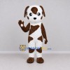 Custom White and Brown Dog Mascot Costume Adult Full Body Suit for Pet Events Custom White and Brown Dog Mascot Costume Adult Full Body Suit for Pet Events