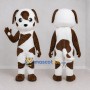 Custom White and Brown Dog Mascot Costume Adult Full Body Suit for Pet Events