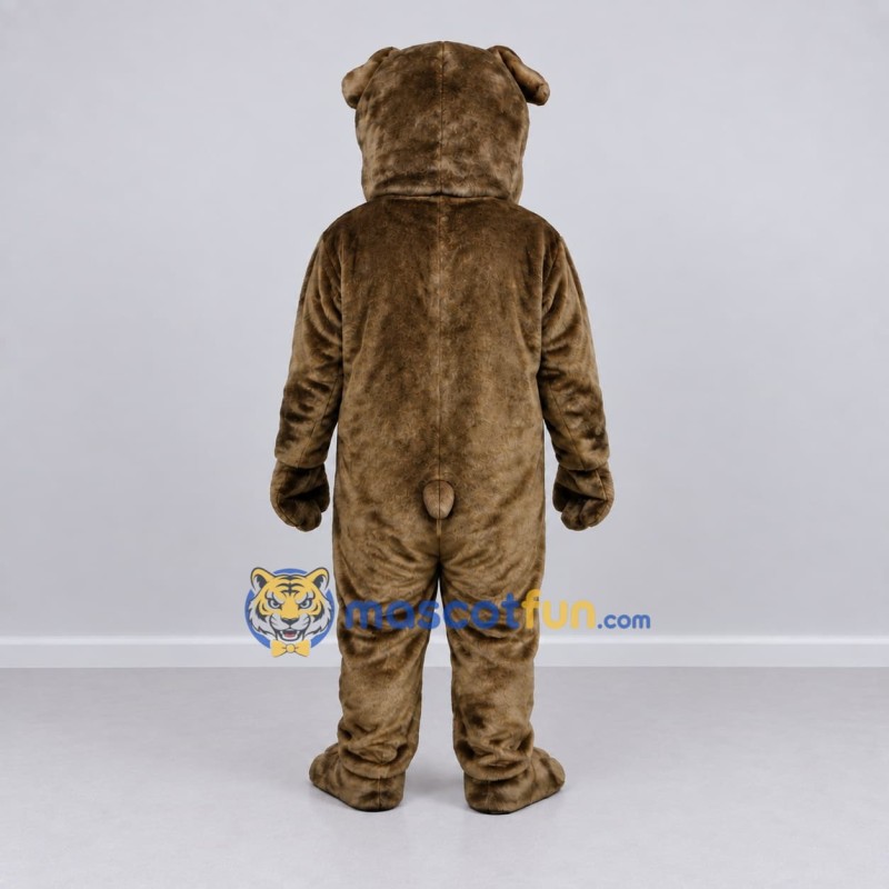 Custom Olive Brown Bulldog Mascot Costume Adult Full Body Suit for Sports Events Custom Olive Brown Bulldog Mascot Costume Adult Full Body Suit for Sports Events