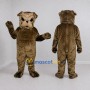 Custom Olive Brown Bulldog Mascot Costume Adult Full Body Suit for Sports Events