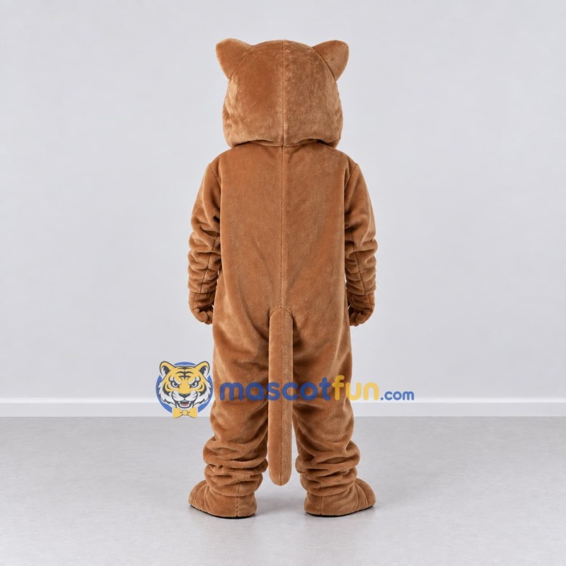 Custom Tan and White Wildcat Mascot Costume Adult Full Body Suit for Wildlife Events Custom Tan and White Wildcat Mascot Costume Adult Full Body Suit for Wildlife Events