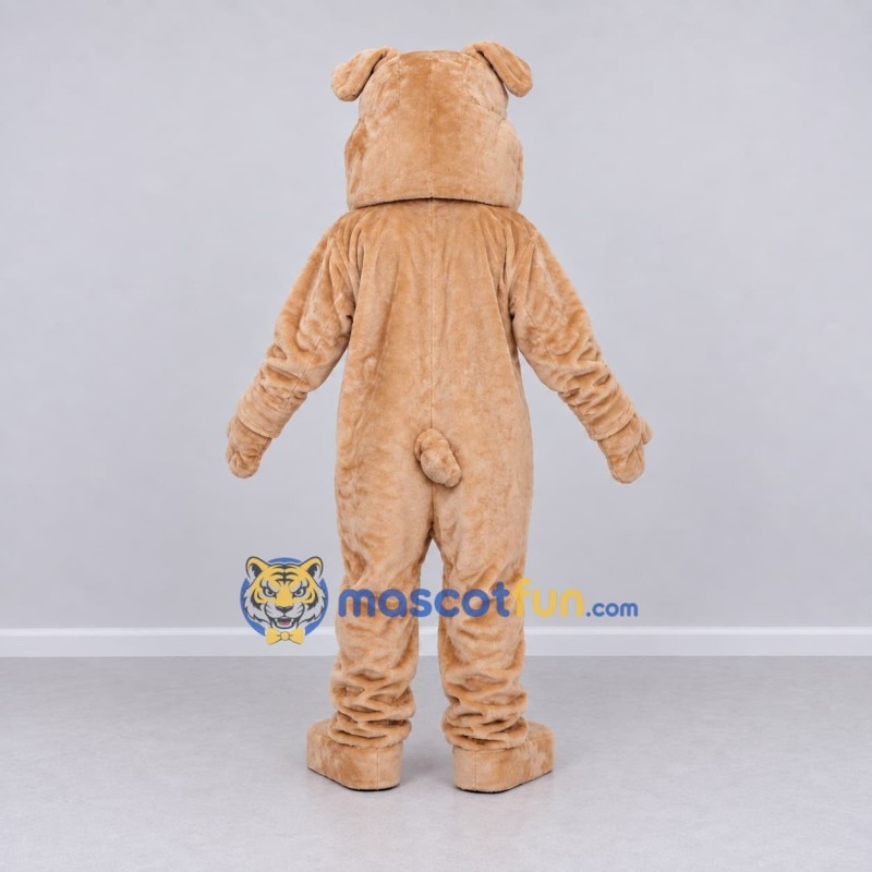 Custom Beige Bulldog Mascot Costume Adult Full Body Suit for Sports Events Custom Beige Bulldog Mascot Costume Adult Full Body Suit for Sports Events