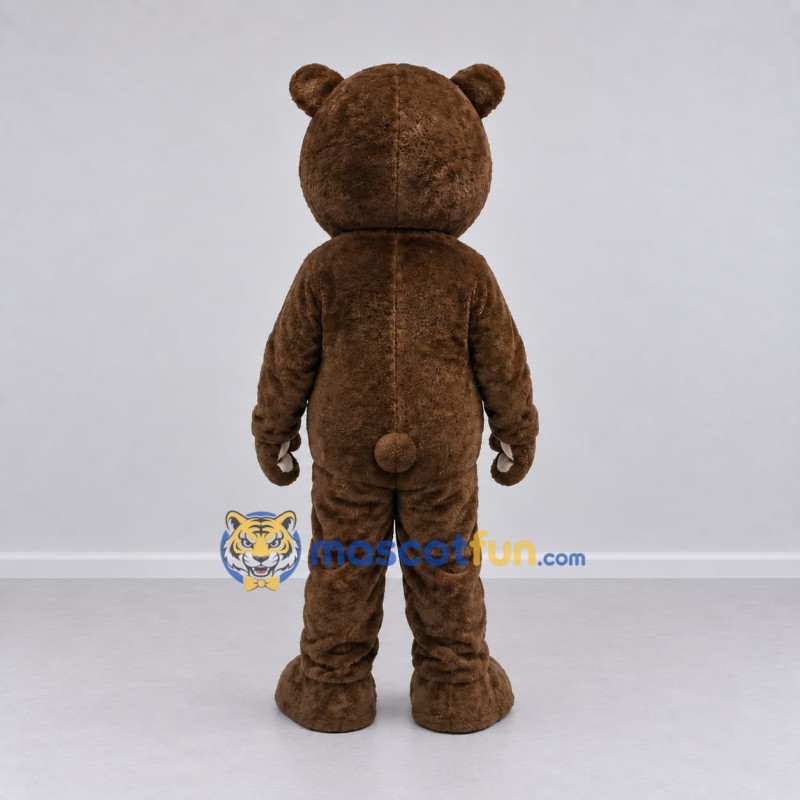 Custom Dark Brown and Cream Teddy Bear Mascot Costume Adult Full Body Suit for Children's Events Custom Dark Brown and Cream Teddy Bear Mascot Costume Adult Full Body Suit for Children's Events