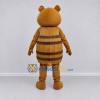 Custom Golden Brown Barrel Bear Mascot Costume Adult Full Body Suit for Themed Events