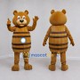 Custom Golden Brown Barrel Bear Mascot Costume Adult Full Body Suit for Themed Events