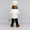 Custom Brown White and Black Chef Dog Mascot Costume Adult Full Body Suit for Food Festivals