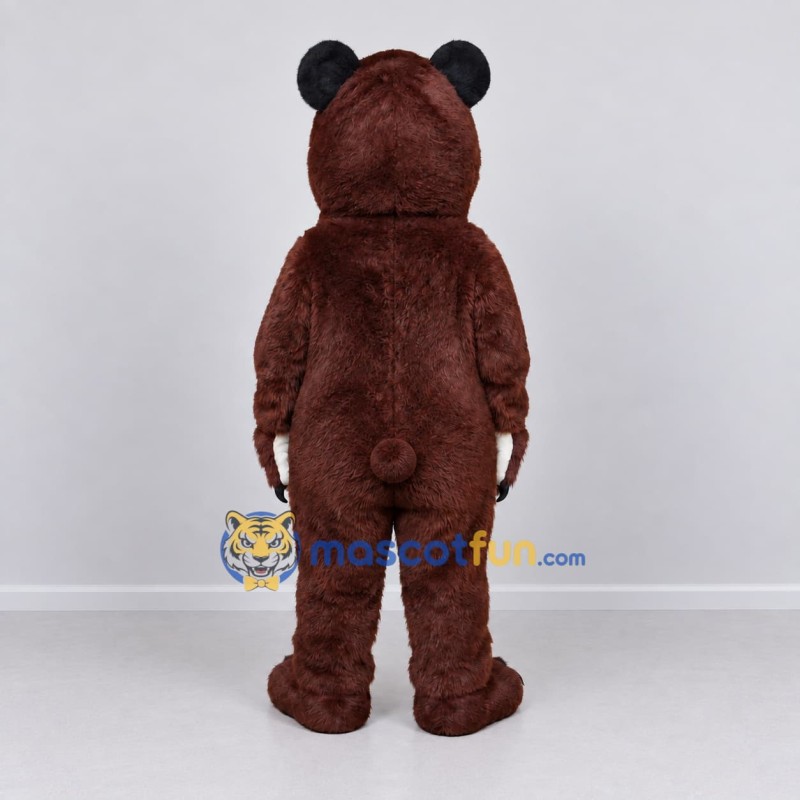 Custom Brown and White Bear Mascot Costume Adult Full Body Suit for Children's Events Custom Brown and White Bear Mascot Costume Adult Full Body Suit for Children's Events
