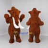 Custom Reddish Brown and White Mammoth Mascot Costume Adult Full Body Suit for Prehistoric Events Custom Reddish Brown and White Mammoth Mascot Costume Adult Full Body Suit for Prehistoric Events