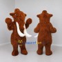 Custom Reddish Brown and White Mammoth Mascot Costume Adult Full Body Suit for Prehistoric Events